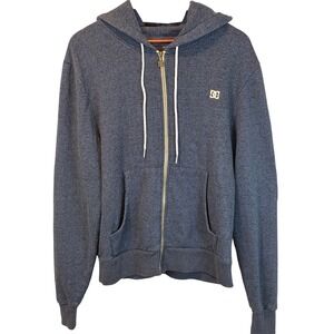 DC Comics Men's Blue/Gray Full-Zip Cozy Soft Hoodie Sweatshirt‎ Size Large